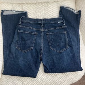 Mother Crop Step Fray Jeans